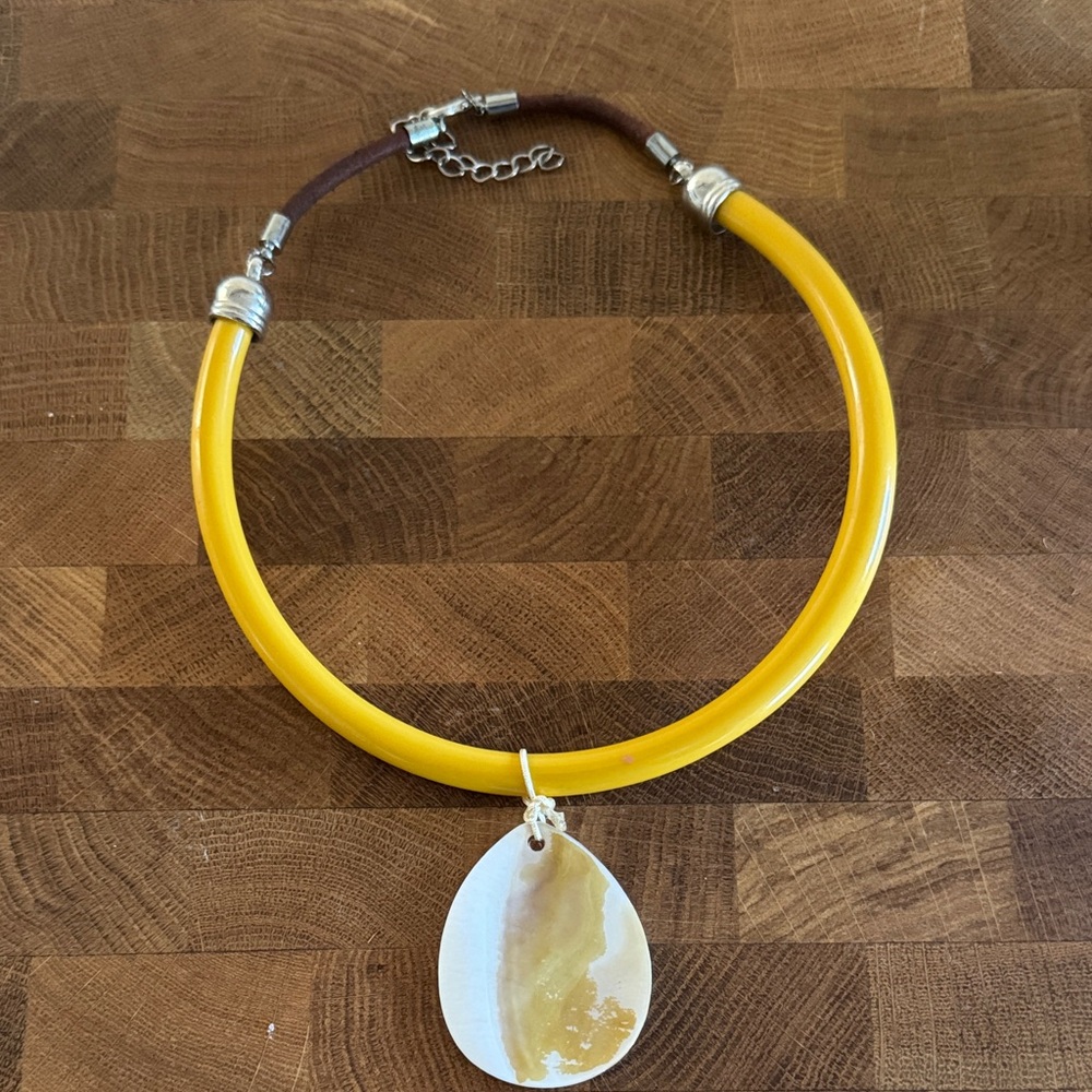 Yellow Pendant Necklace